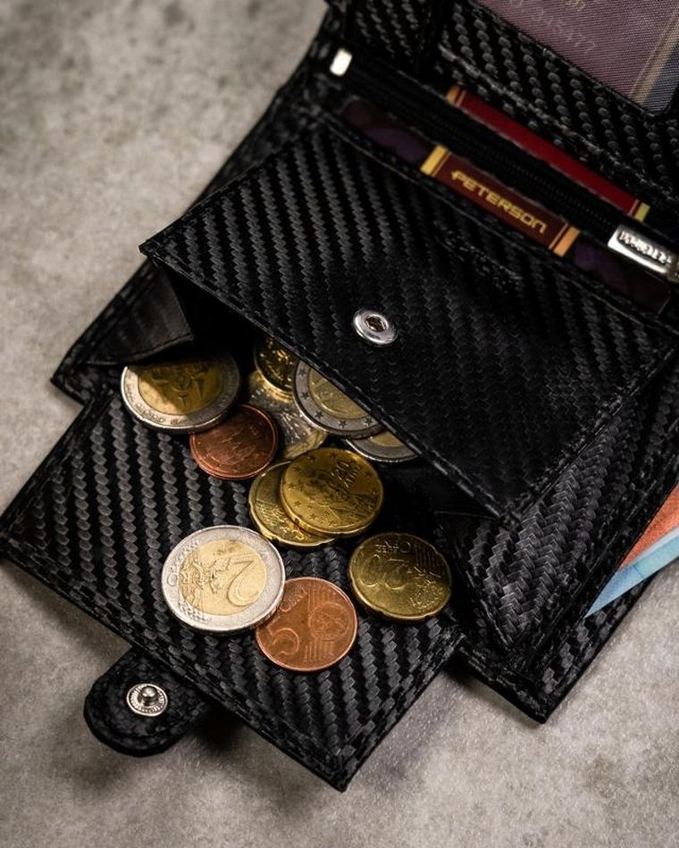 Zestaw prezentowy: Portfel, Brelok, czarny, Peterson