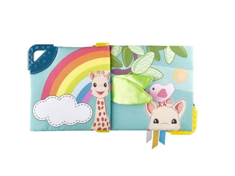 Żyrafa Sophie, zestaw prezentowy z książeczką i grzechotką