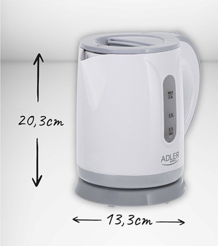 Adler, czajnik plastikowy, 0,8l