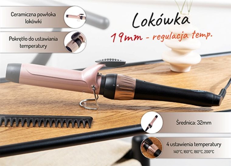 Adler, lokówka z regulacją temperatury, 32 mm