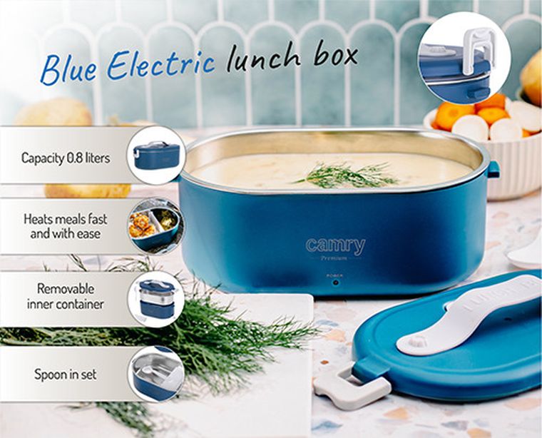 Adler, metalowy pojemnik na żywność, podgrzewany