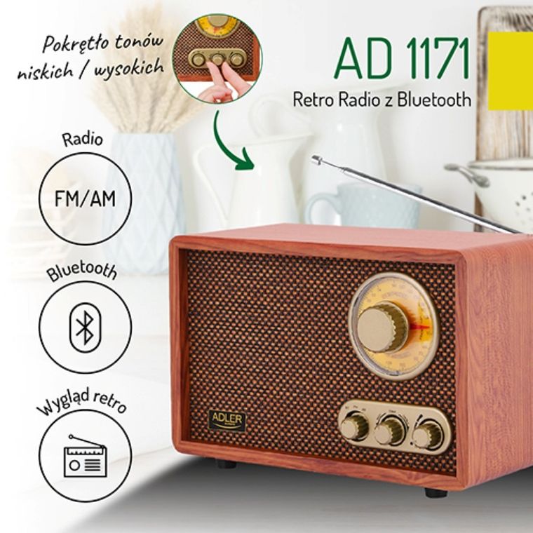 Adler, retro radio z bluetooth