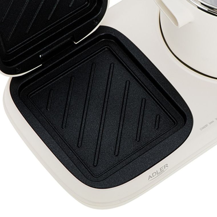 Adler, stacja śniadaniowa 2w1, grill i garnek do gotowania