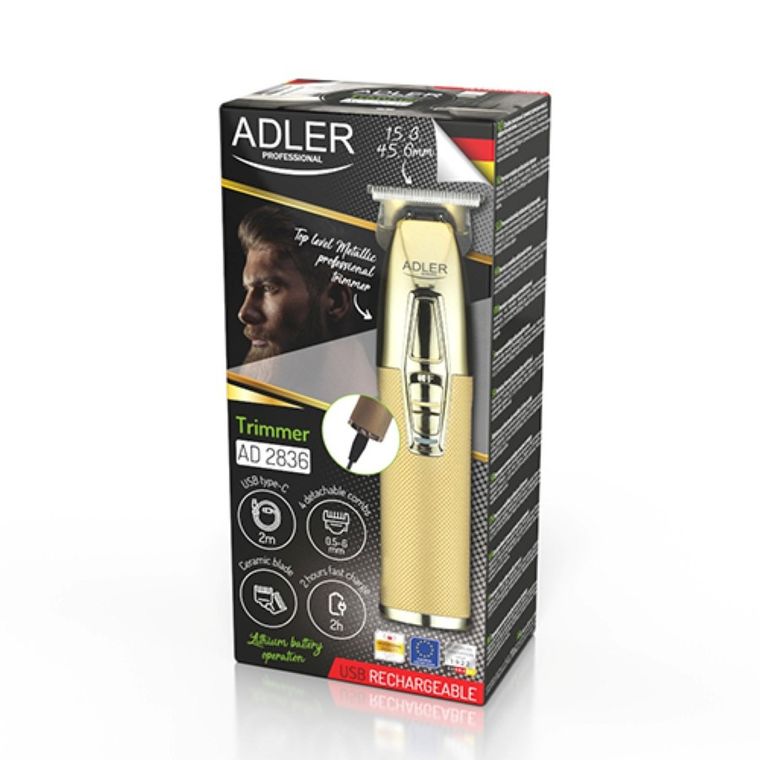 Adler, trymer profesjonalny, USB, AD 2836G