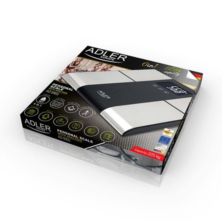 Adler, waga łazienkowa z analizatorem, AD 8165