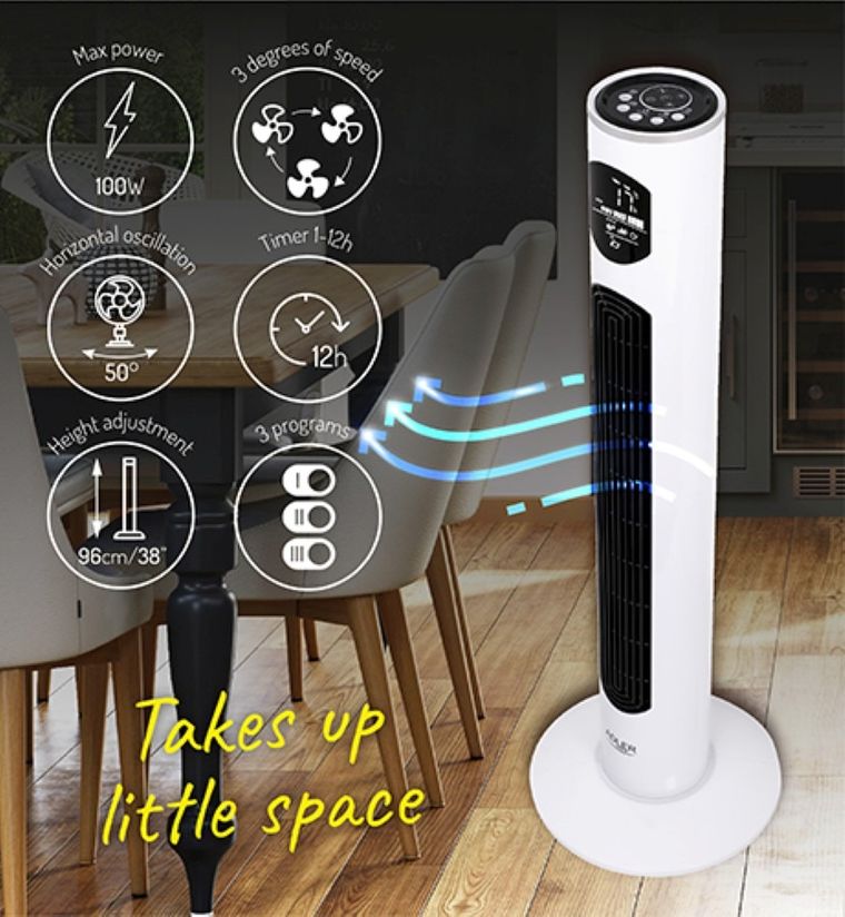 Adler, wentylator kolumnowy, 96 cm