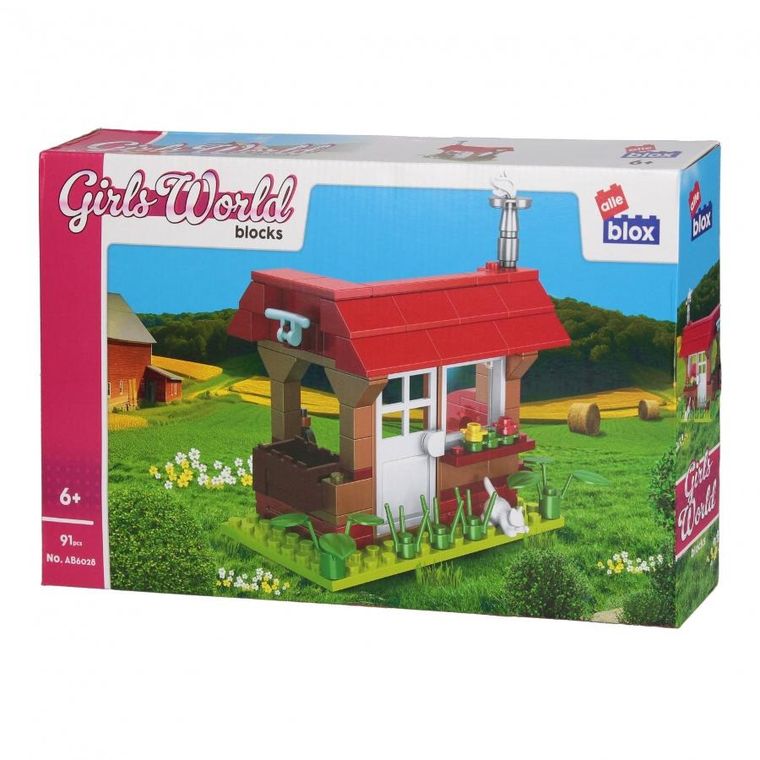 Alleblox, Girl, Dom, klocki konstrukcyjne, 91 elementów