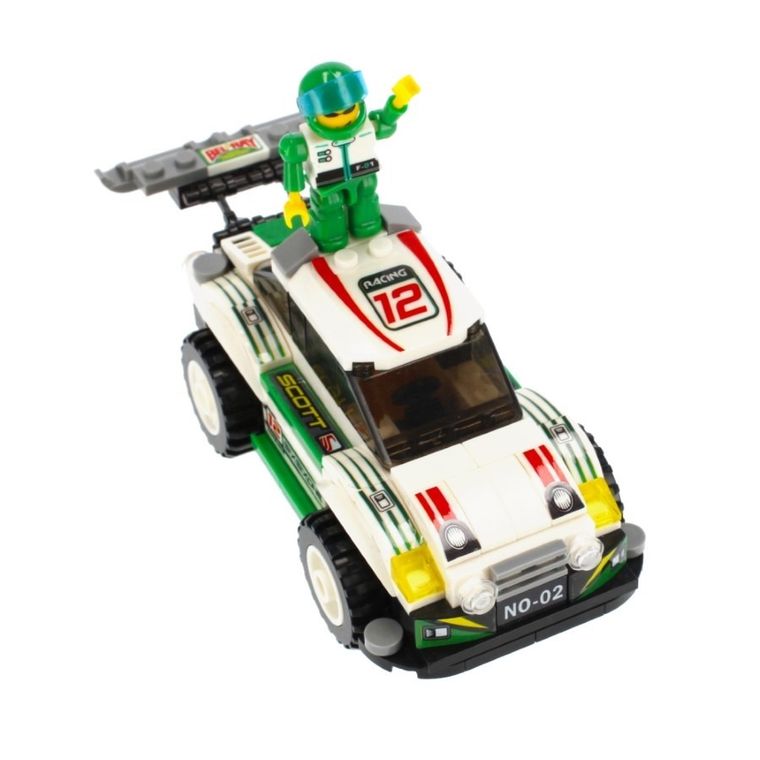 Alleblox, samochód wyścigowy, klocki konstrukcyjne, 173 elementów elementów