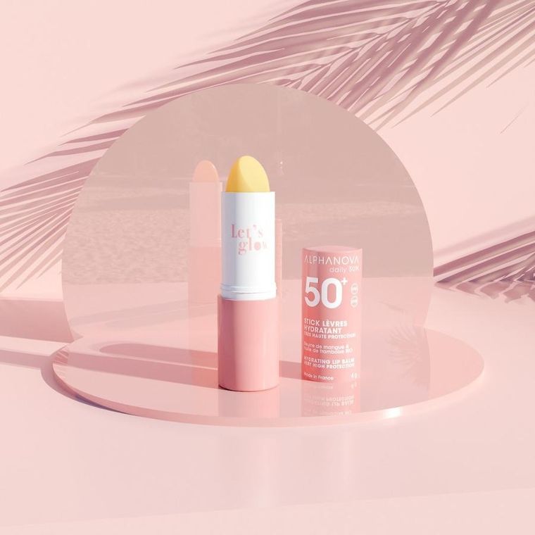 Alphanova, Daily Sun, Glow, pomadka do ust z filtrem SPF50+, 4g