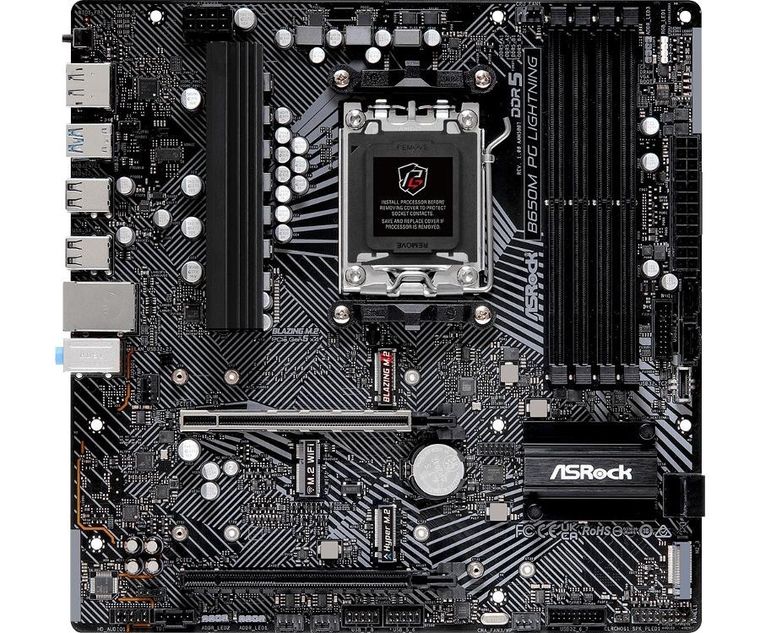 Asrock, płyta główna, B650M PG LIGHTNING AM5 4DDR5 HDMI/DP mATX