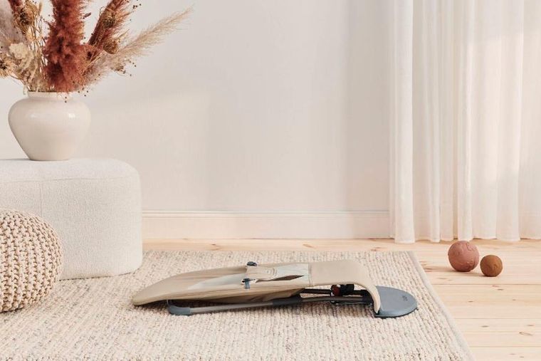 BabyBjörn, Balance Soft Woven, leżaczek, Khaki, beżowy