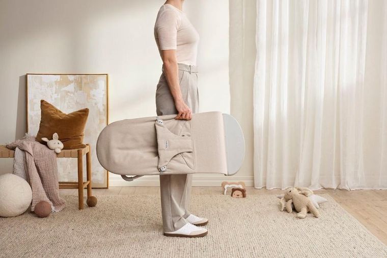 BabyBjörn, Bliss Woven, leżaczek bujaczek, melanżowy beżowy