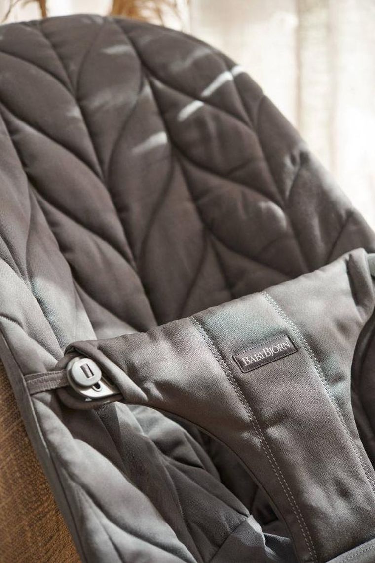 BabyBjörn, Bliss Woven, Petal Quilt, leżaczek, antracyt