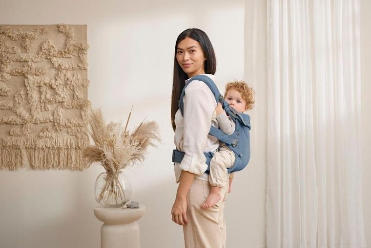 BabyBjörn, Harmony, nosidełko, woven, niebieski melanż