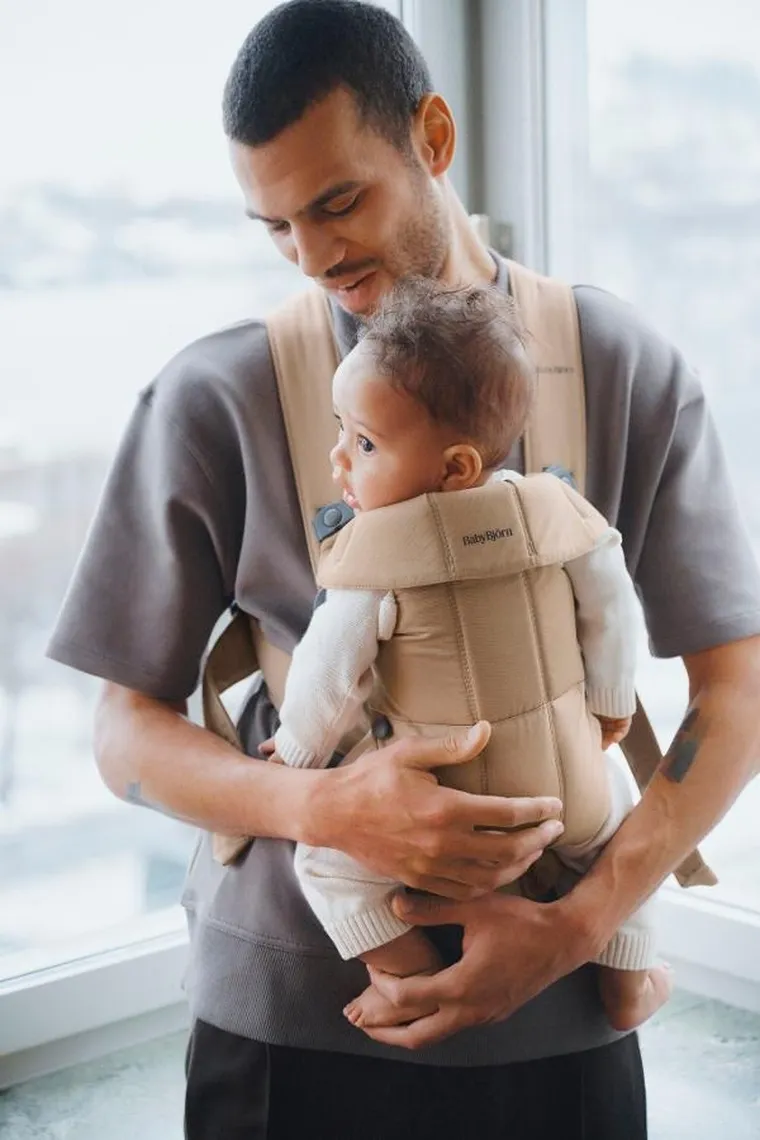 BabyBjörn, Mini Woven, nosidełko, Beige