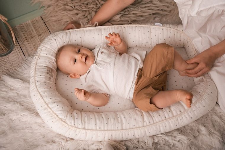 BabyMatex, gniazdo niemowlęce, kwiatki, 55-80 cm