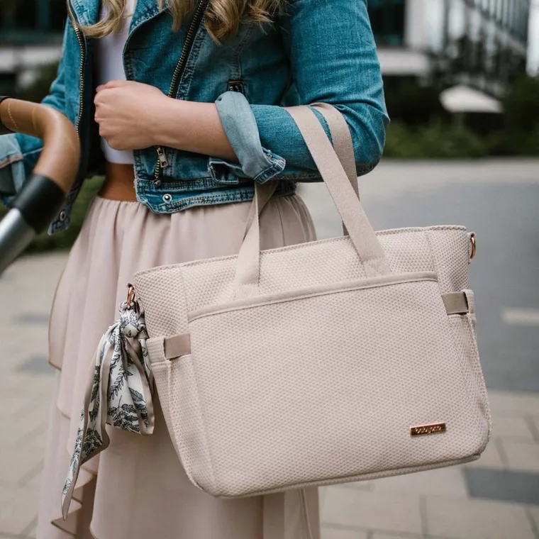 BabyOno, Carmen, torba do wózka dla mamy, beżowa