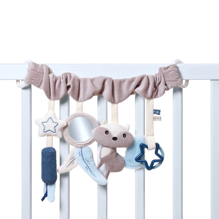 BabyOno, zabawka edukacyjna- zawieszka do wózka i fotelika RACCOON