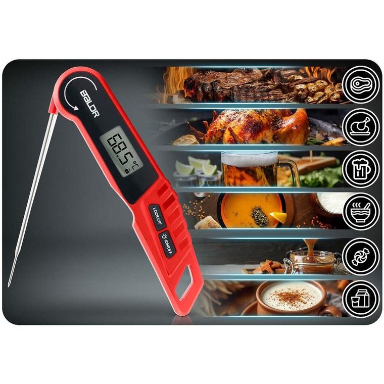 Baldr, termometr kuchenny, do mięsa, z sondą, szpilkowy, BD-130