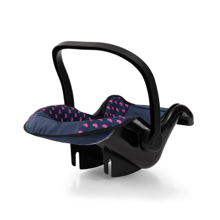 Bayer Design, Buggy, wózek spacerówka dla lalek, zestaw z kołyską, matą, torbą i akcesoriami, granatowo-różowy