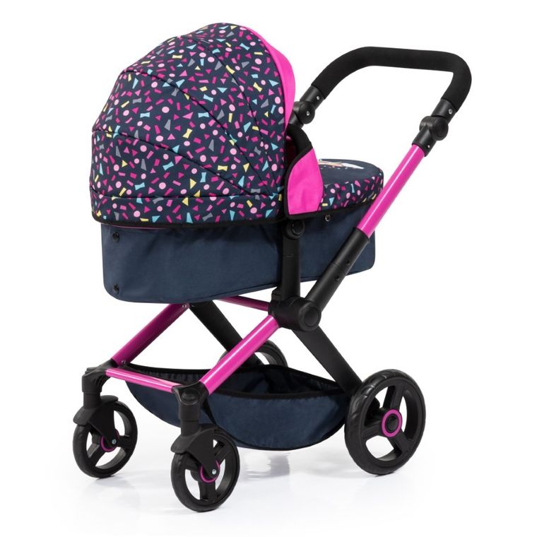 Bayer Design, Xeo Combi, głęboki wózek dla lalek z torbą, kolorowy z wróżką