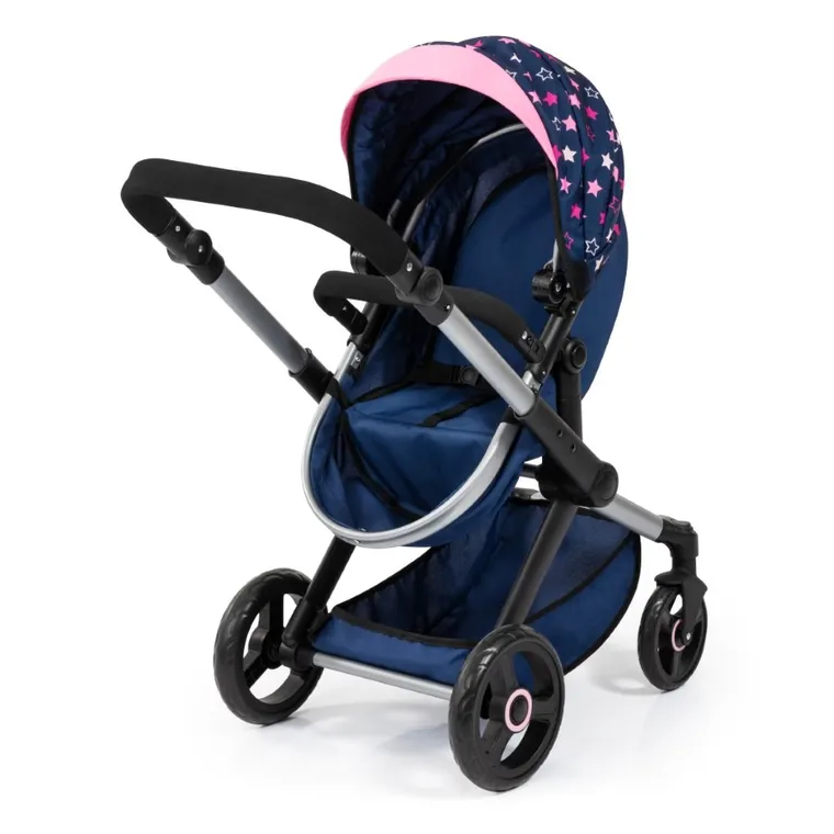 Bayer Design, Xeo Combi, głęboki wózek dla lalek z torbą, niebieski z wróżką
