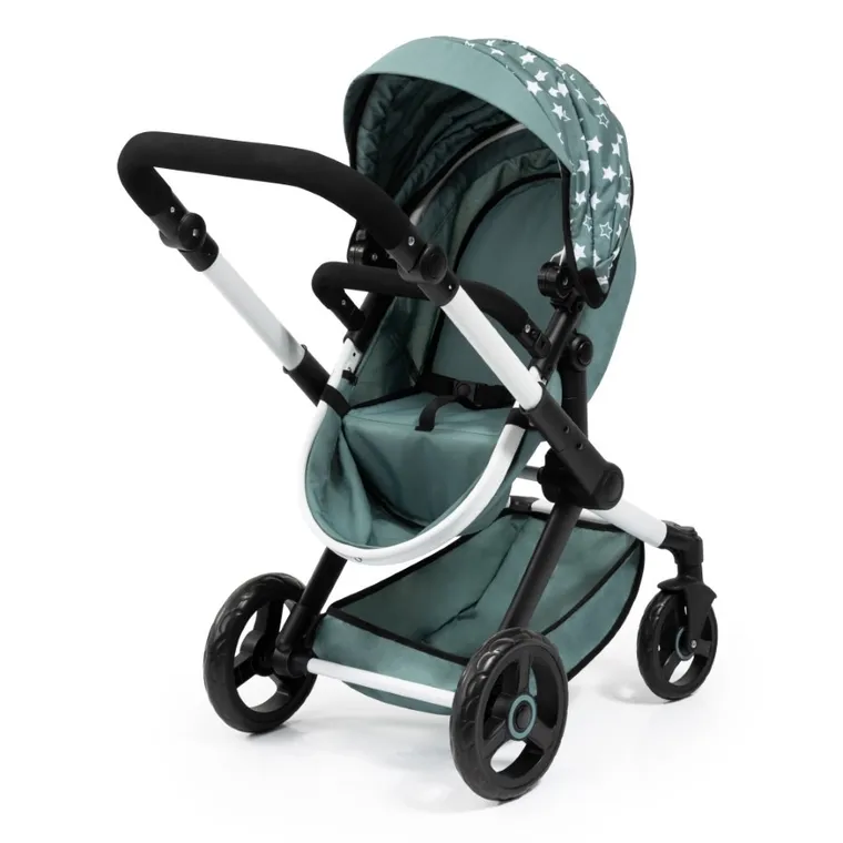 Bayer Design, Xeo Combi, głęboki wózek dla lalek z torbą, skandynawska zieleń
