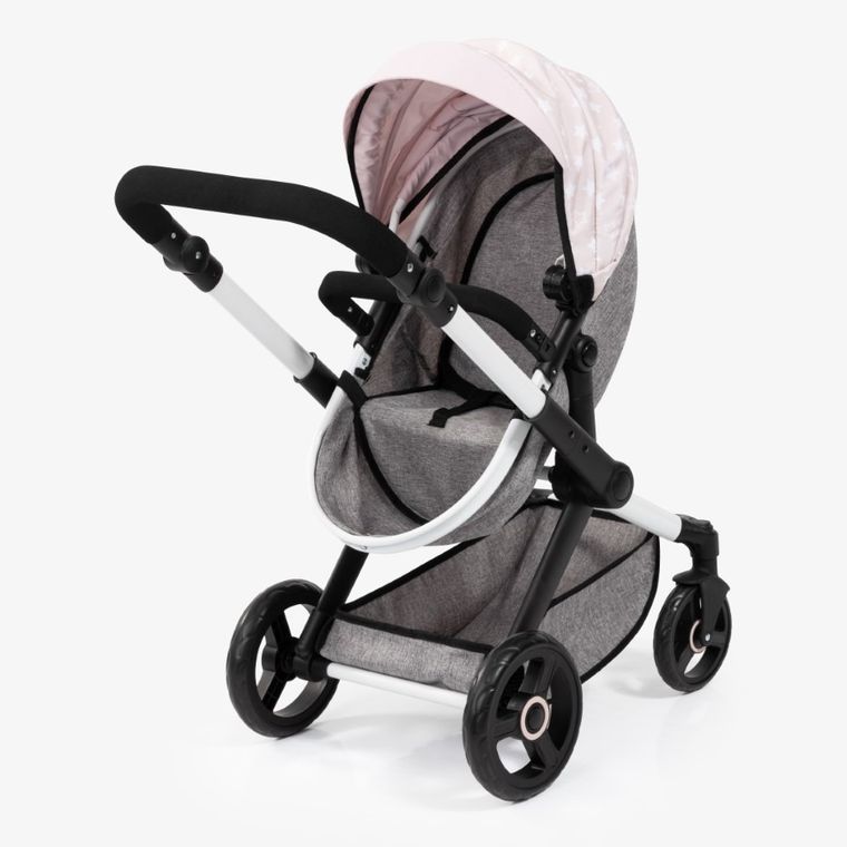 Bayer Design, Xeo Combi, głęboki wózek dla lalek z torbą, szaro-beżowy