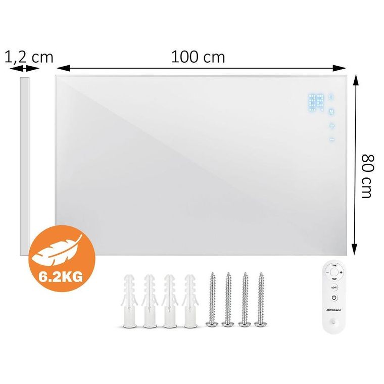 Berdsen, grzejnik na podczerwień, promiennik podczerwieni, 800W, pilot, WiFi, aplikacja, BD-987