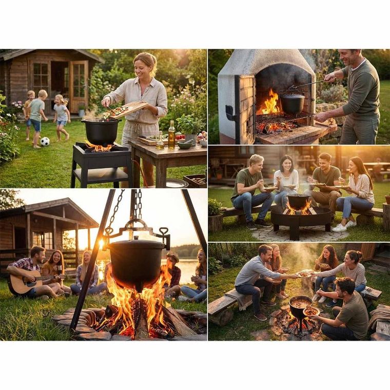 Berdsen, kociołek żeliwny, 8l