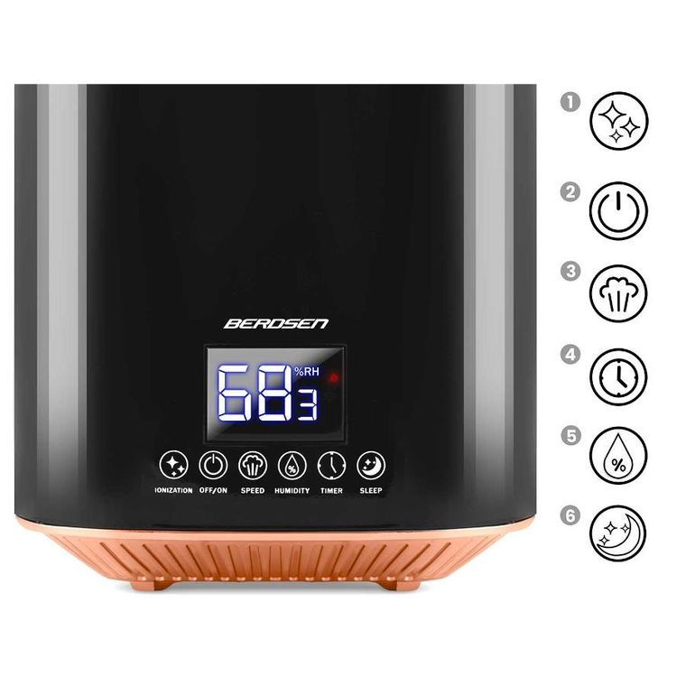 Berdsen, nawilżacz powietrza, czarny, BD-502