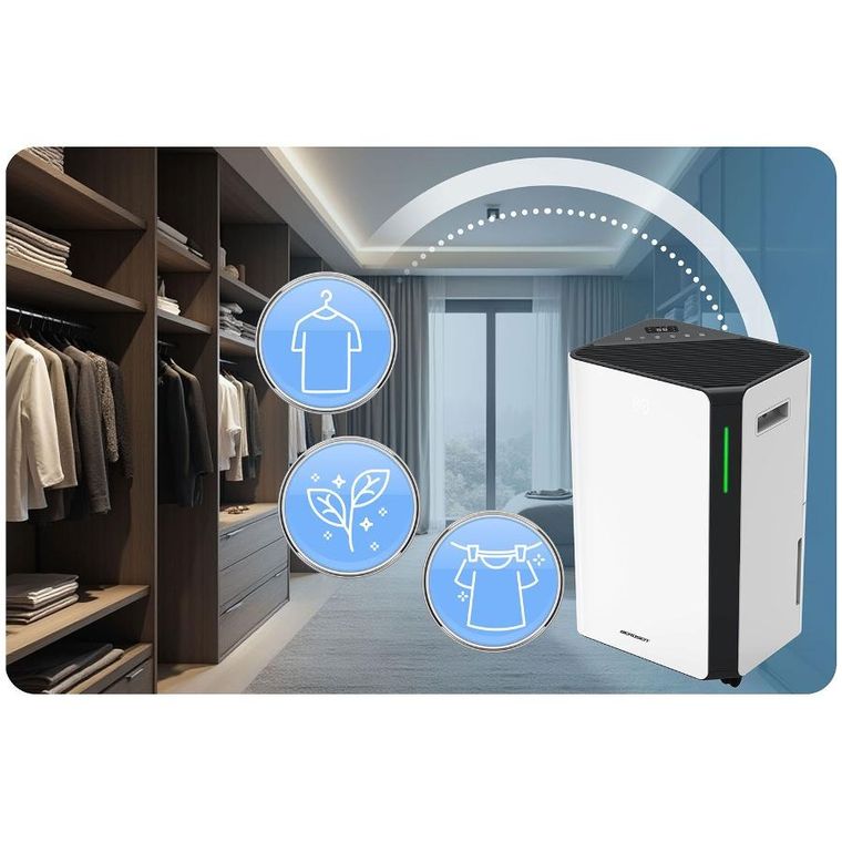 Berdsen, osuszacz powietrza kompresorowy, pochłaniacz wilgoci, 20l/24h, higrostat, biały, BD-532