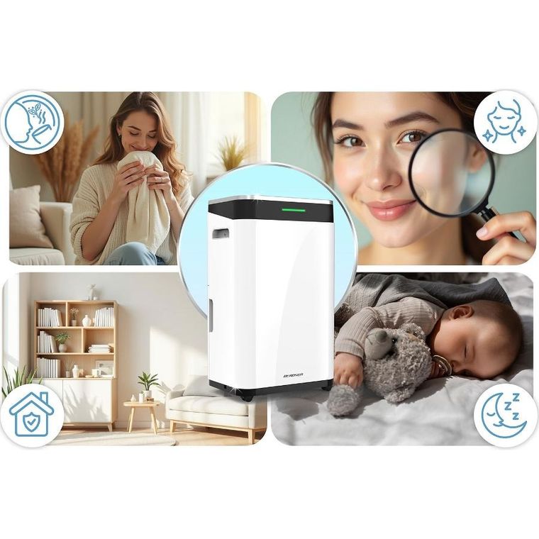 Berdsen, osuszacz powietrza kompresorowy, pochłaniacz wilgoci, 25l/24h, higrostat, biały, BD-533