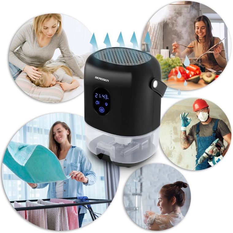 Berdsen, osuszacz powietrza, pochłaniacz wilgoci, czarny, BR-10B