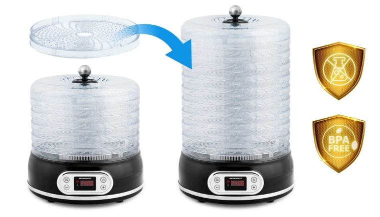 Berdsen, suszarka spożywcza do grzybów i owoców, 400W 10L