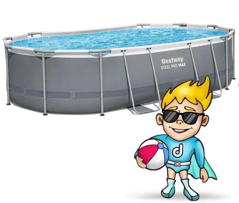Bestway, basen ogrodowy, stelażowy, 488-305-107 cm, zestaw 18w1