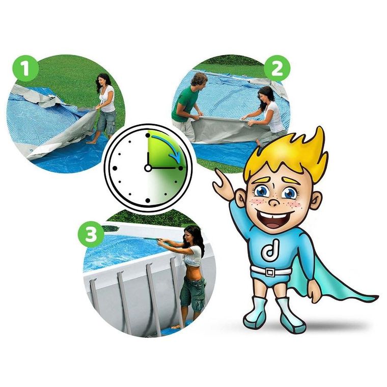 Bestway, basen ogrodowy, stelażowy, zestaw 11w1, 549-132 cm