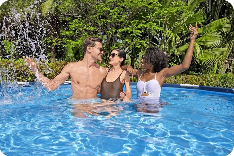 Bestway, basen ogrodowy, stelażowy, zestaw 7w1, 366-76 cm