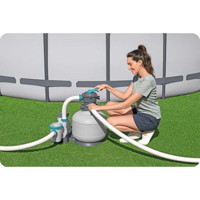 Bestway, pompa piaskowa, 11355 l/h + piasek, 50 kg