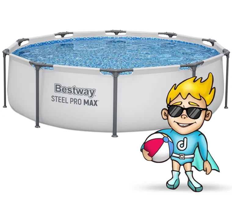 Bestway, Steel Pro Max, basen stelażowy z pompą filtracyjną, 3,05-0,76m