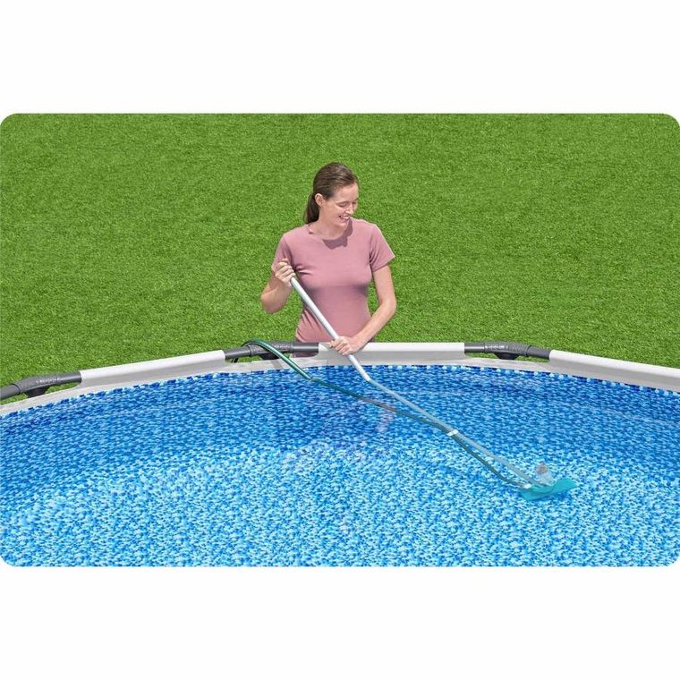 Bestway, Zestaw do czyszczenia basenu kij 167cm + odkurzacz + siatka, 58013