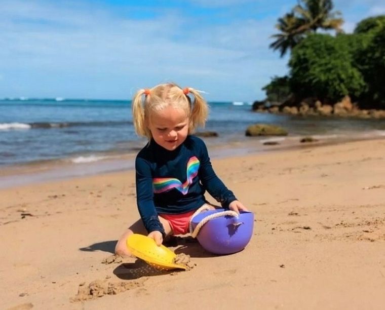 Bibio, wiaderko do piasku z sitkiem, turkus