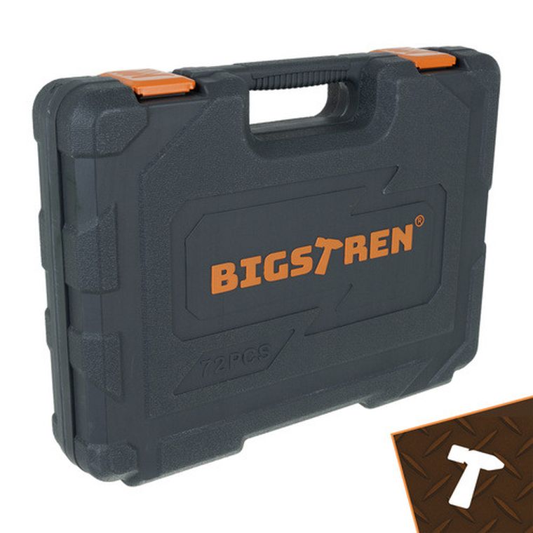 Bigstren, zestaw narzędzi w walizce, 72 elementy