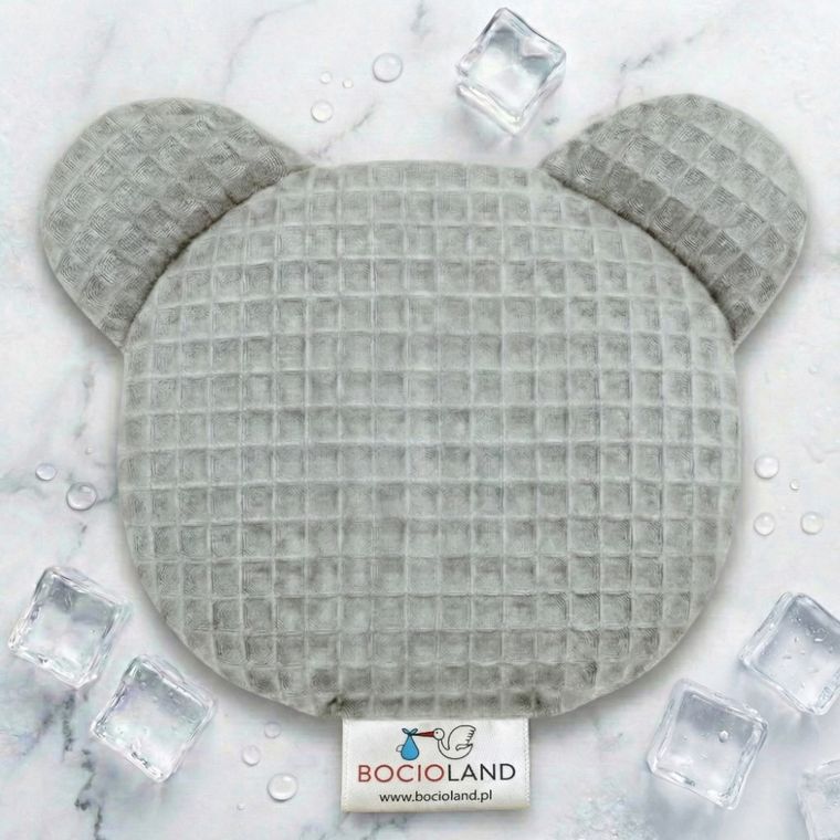 Bocioland, Miś, termofor z pestek wiśni z lawendą, wafel, szary