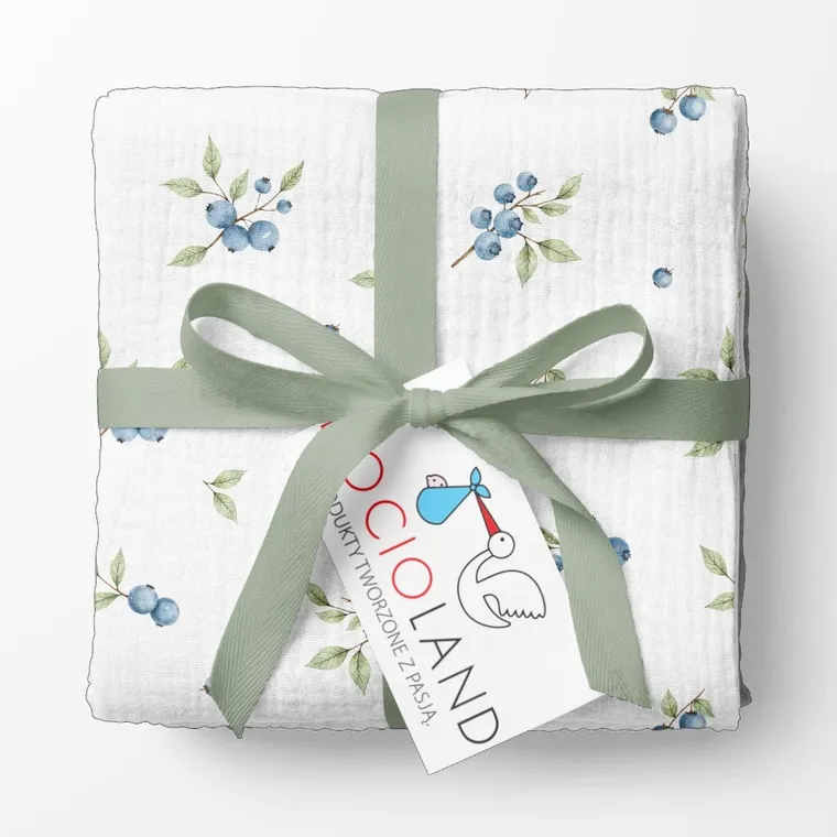 Bocioland, pieluszki muślinowe, zielony, 70-70 cm, 3 szt.