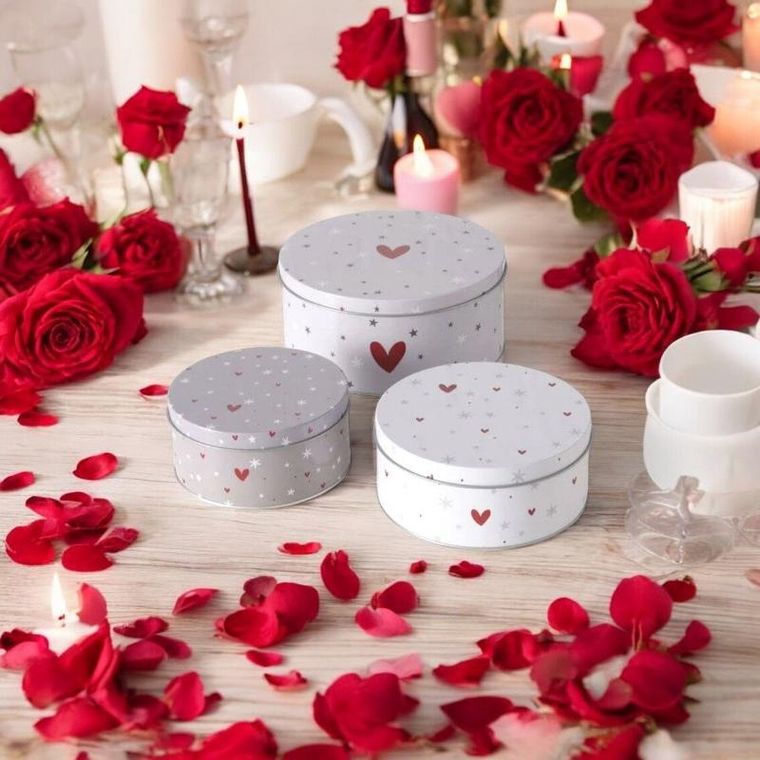 Boltze Home, Anella, zestaw trzech puszek do przechowywania, średnica 14-20 cm