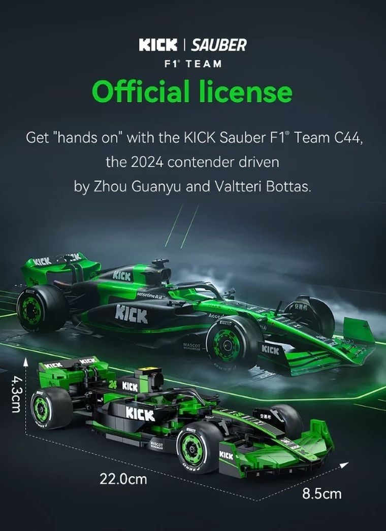Cada, F1 Kick Sauber, pojazd, klocki konstrukcyjne, 314 elementów