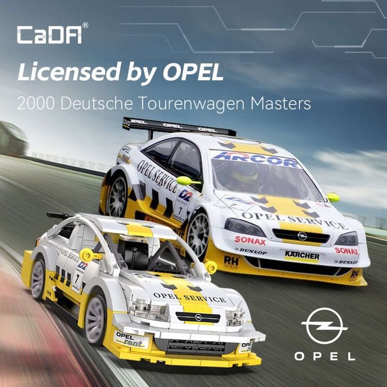 Cada, Opel Astra V8 Coupe, Dual Mode, pojazd zdalnie sterowany, biały, 1:20, 330 elementów