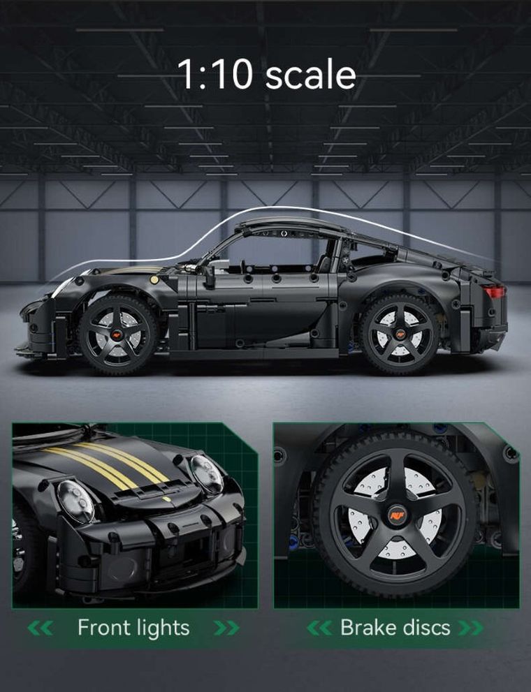 Cada, RUF GT, pojazd, klocki konstrukcyjne, 1655 elementów