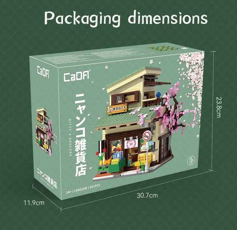 Cada, Sklep Kitty, budynek w japońskim stylu, LED, 921 elementów